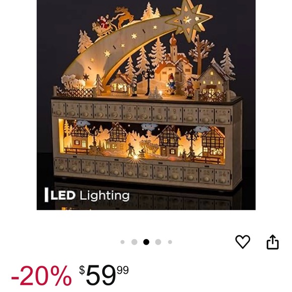 BCP Christmas Advent Calendar with battery operated LED lights. - Picture 4 of 4